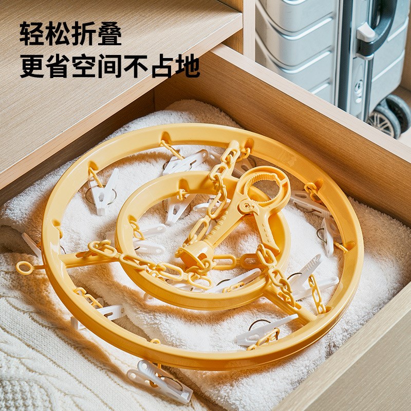 室外防风多夹子晾衣架阳台晾袜子神器塑料无痕内衣袜子晾晒衣架子