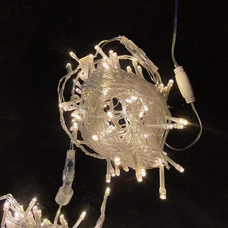 LED灯串公母插电户外防水绕树灯房间庭院婚庆浪漫布置圣诞节日灯