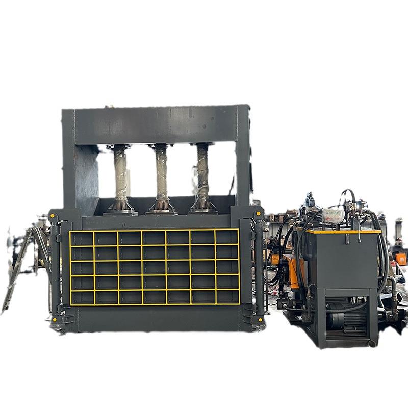 出售无纺布太空袋立式打包机编织袋矿泉水塑料瓶液压金属打包机