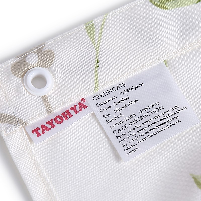 TYOHY/多样屋花园玫瑰浴帘浴室防水帘涤纶淋浴帘可