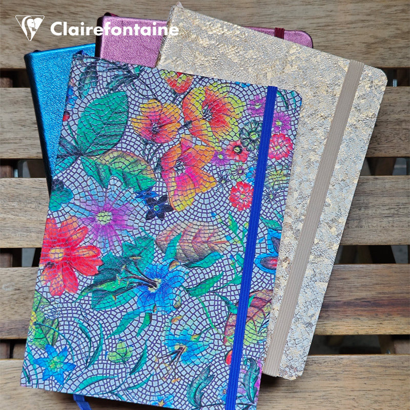 法国Clairefontaine克莱方丹精装真皮笔记本真皮绑带笔记本便携A6笔记本精致商务A5笔记本简约空白内页笔记本