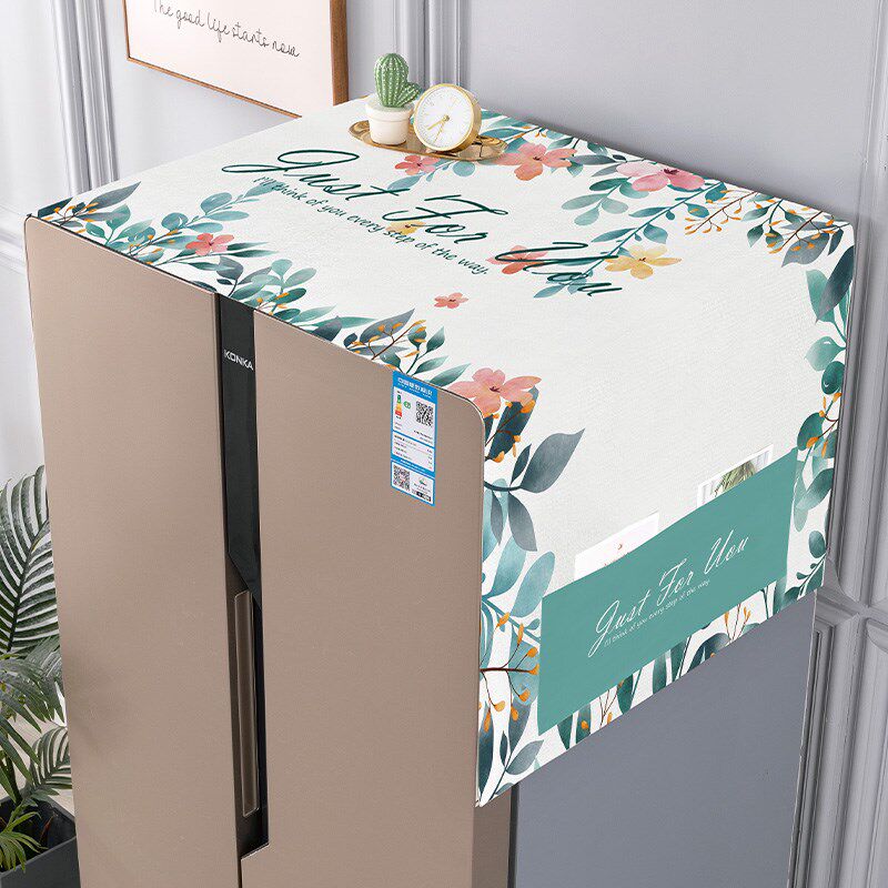 冰箱顶盖布防尘罩防水防灰尘洗衣机盖布单双开门冰箱罩微波炉盖巾