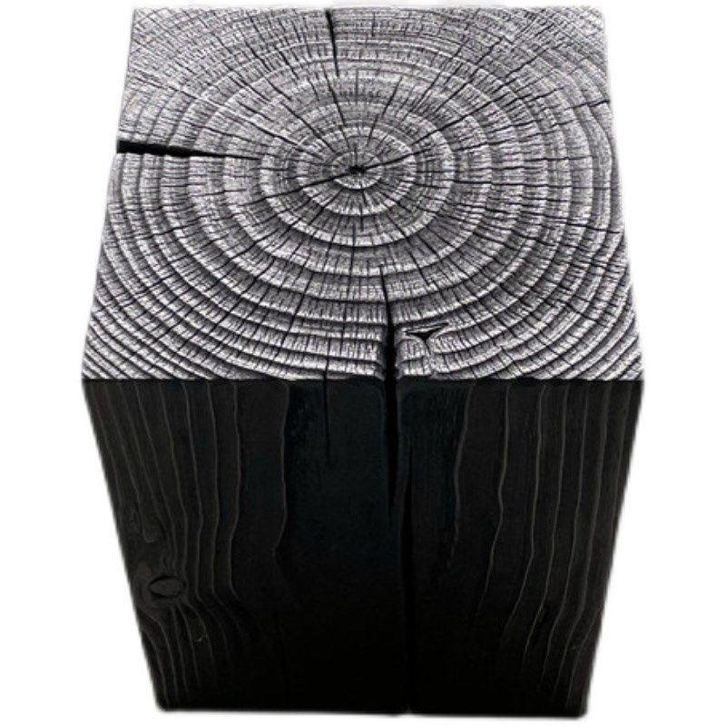 碳化黑色原木墩子侘寂风民宿摆件欧式树桩创意实木家用矮凳边角几,住宅家具,根雕凳子,淘宝优惠券,粉丝福利购,淘宝优惠卷