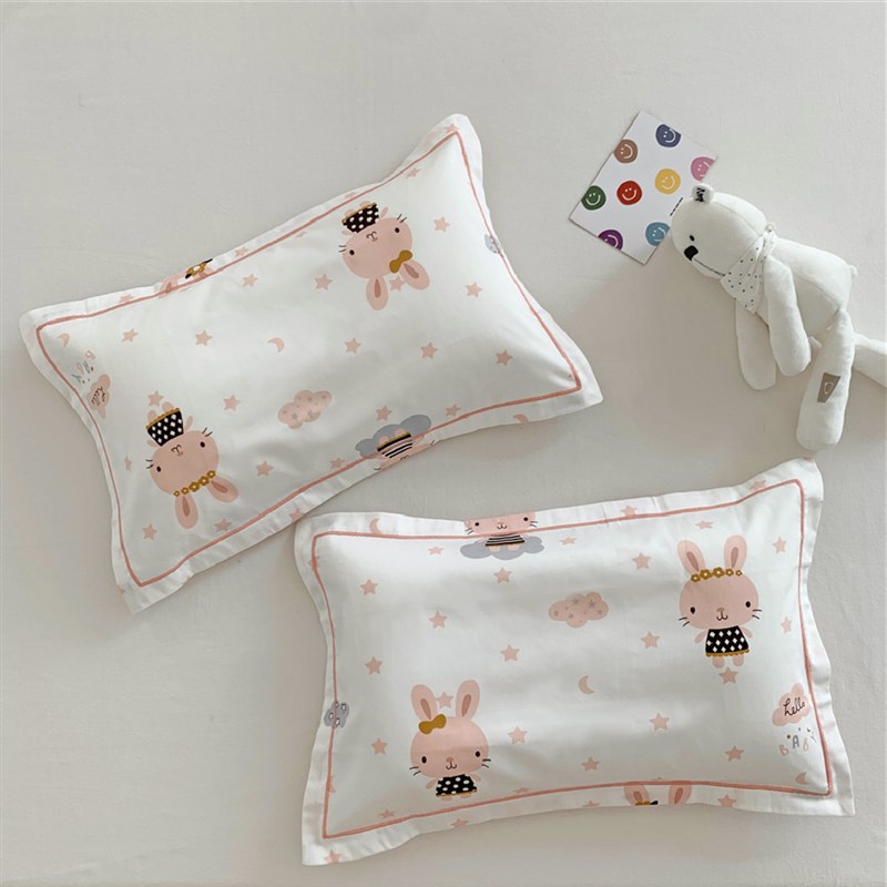 A类卡通儿童60支长绒棉纯棉乳胶枕套幼儿园宝宝全棉枕头套30*50cm