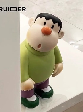 歪头胖虎手办卡通动漫桌面摆件男女送人生日礼物玩偶玩具家居摆件