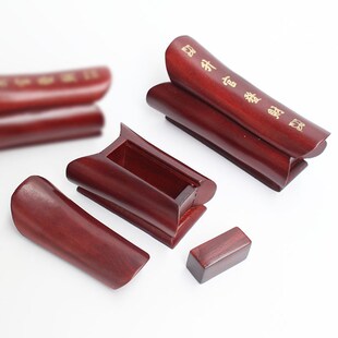 实木棺材摆件办公客厅玄关桌面摆件楠木雕刻升官发财手把件印章盒