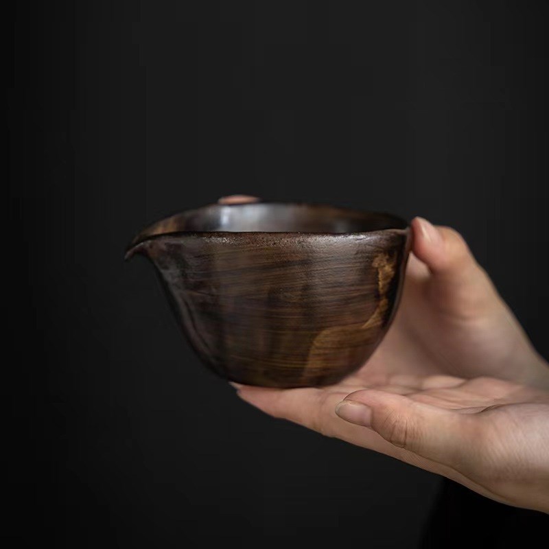 家用公道杯粗陶粉引手作茶海功夫茶具分茶器匀茶杯日式带过滤公杯