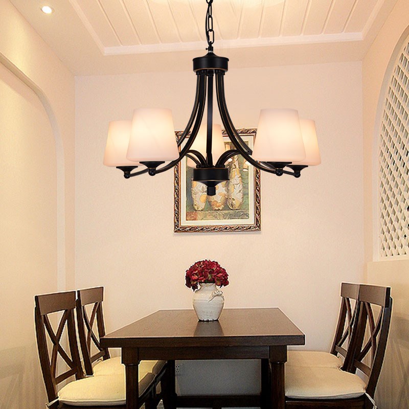 美式吊灯客厅灯简约复古卧室咖啡厅餐厅铁艺灯具艺术创意欧式吸顶