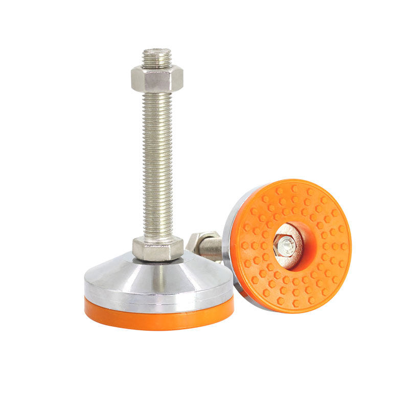 重型防滑脚杯黄色实心铁固定地脚m20M30机床水平调节支撑脚杯D100