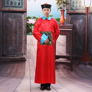 包邮古装清朝官服太监服古代大臣公公装僵尸服装一品官演出服男装