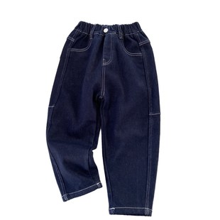 一条过冬双层加绒牛仔裤 不褪色更安心 男童秋冬加厚长裤