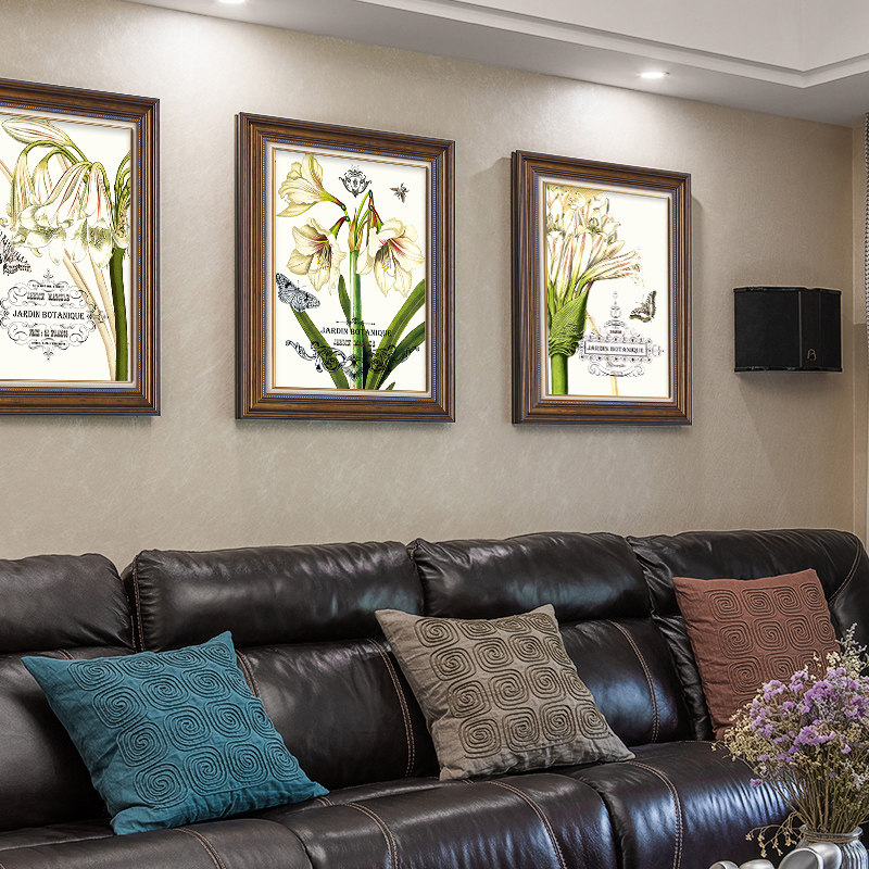 盛迪 美式装饰画餐厅挂画客厅沙发背景墙壁画植物田园花卉墙画