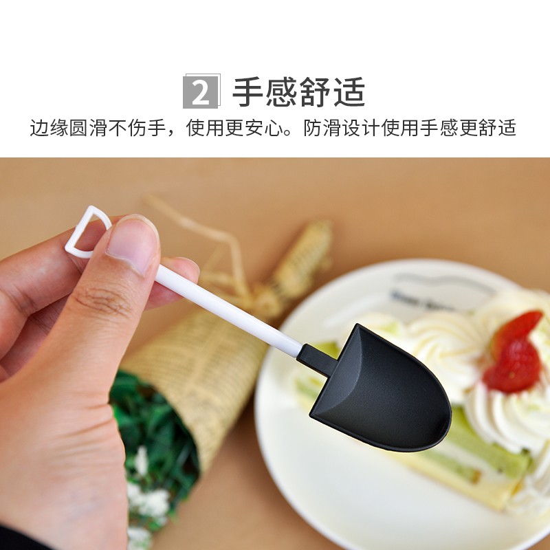 一次性塑料甜品铲单独包装铲蛋糕布丁小勺酸奶慕斯长柄创意铲勺子