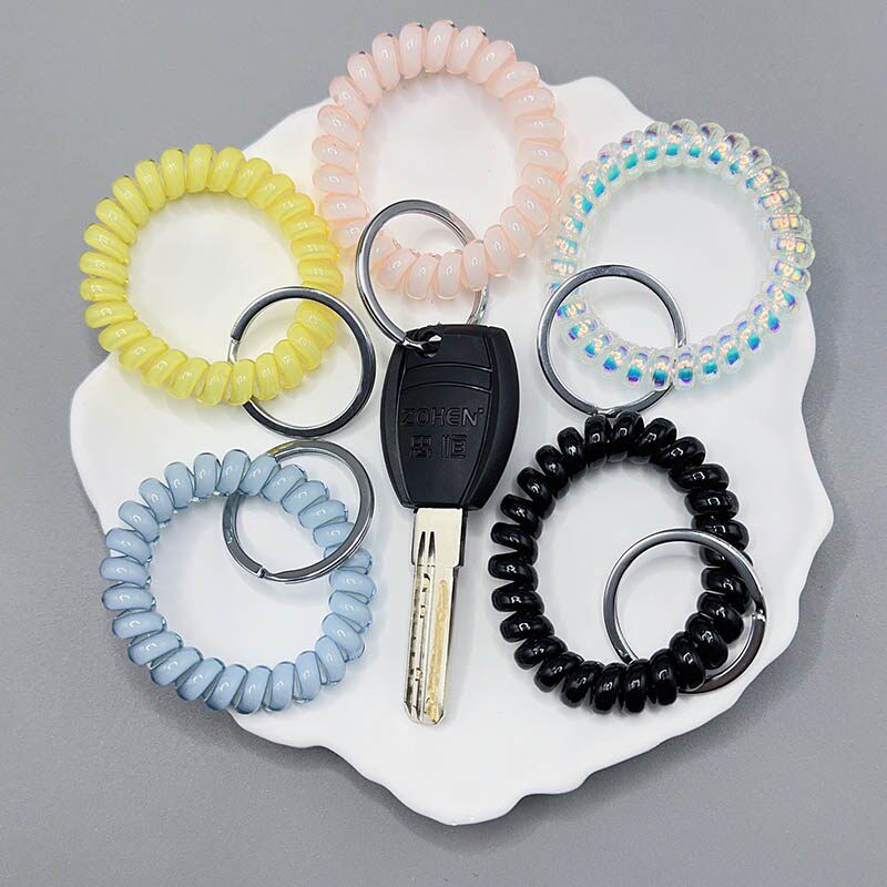 钥匙手环钥匙扣防丢游泳手腕钥匙链弹簧挂钥匙钥匙挂绳钥匙圈环