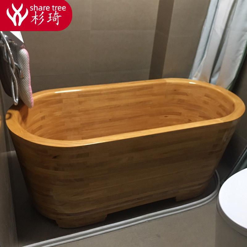 杉琦美容院橡木加厚木桶浴桶成人泡澡木桶浴缸家用大人洗澡桶浴盆