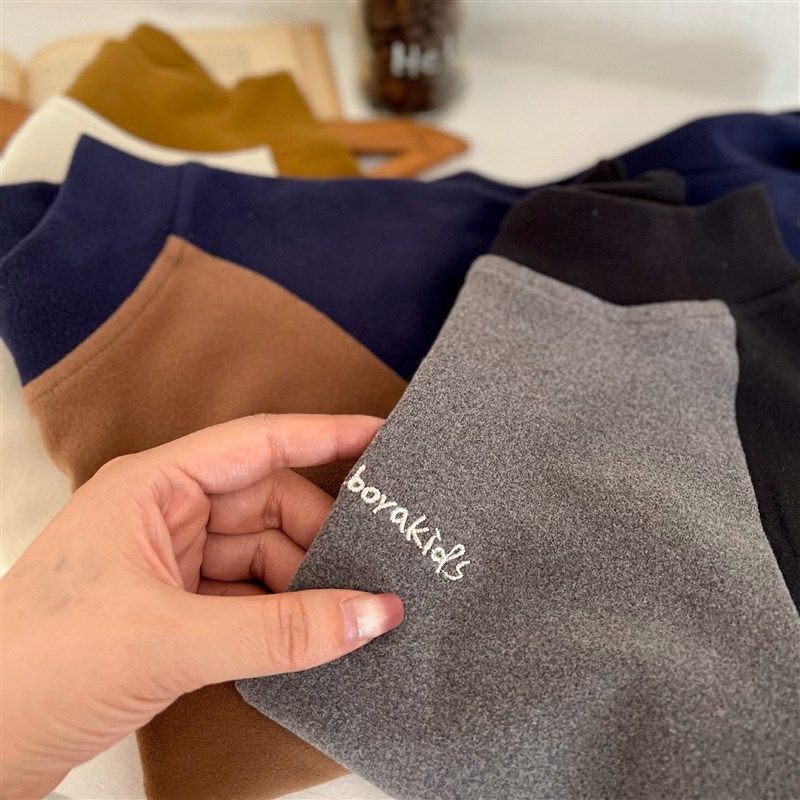 宝宝半高领打底衫保暖弹力男童女童长袖T恤冬季撞色德绒幼儿内搭t,童装/婴儿装/亲子装,T恤,淘宝优惠券,粉丝福利购,淘宝优惠卷