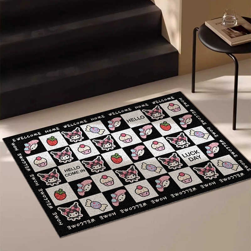 卡通入户地垫丝圈玄关进门大门口除尘脚垫家用耐脏刮泥可裁剪地毯
