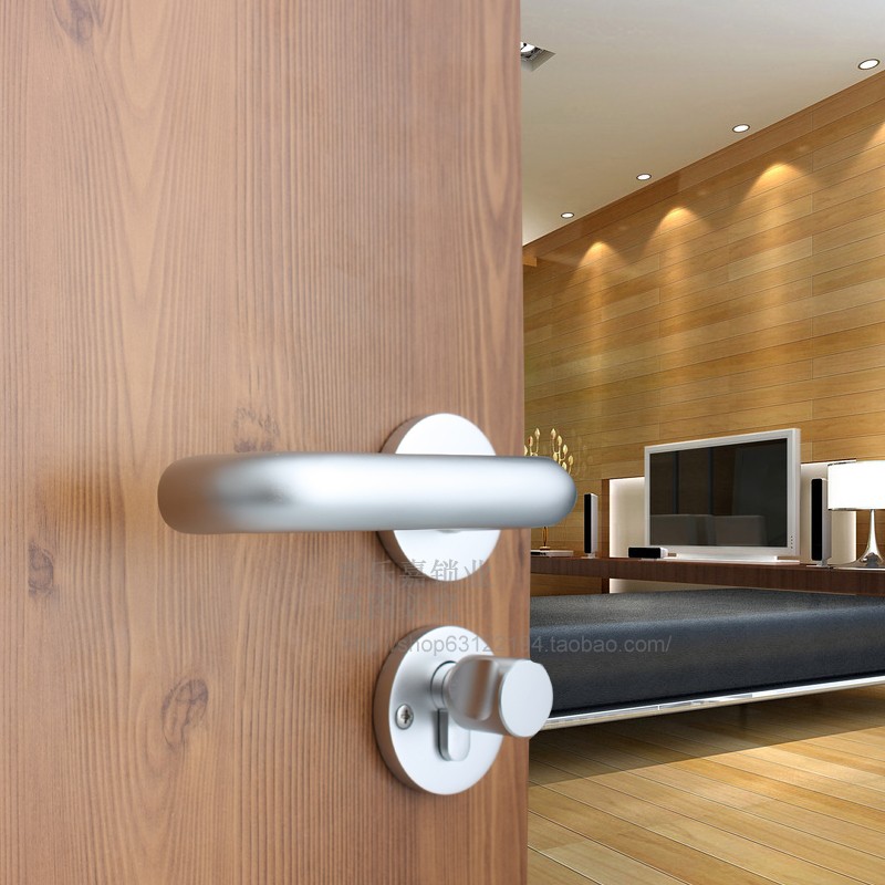 雅白色门佳配太空铝锁具分体铝锁房门锁卧室内门锁木门执手锁把手