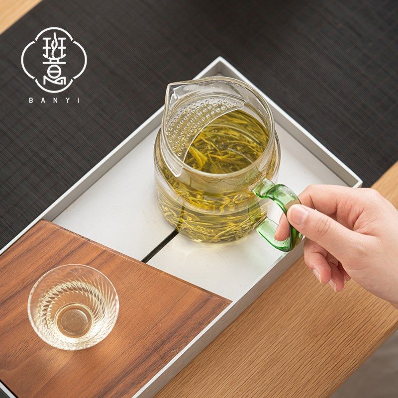 班意 公道杯茶漏一体月牙杯过滤玻璃泡茶壶分茶器绿茶杯泡茶器,餐饮具,公道杯,淘宝优惠券,粉丝福利购,淘宝优惠卷
