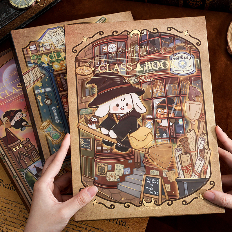 I同学录女生高颜值活页本小学生六年级毕业纪念册复W古卡通女生初