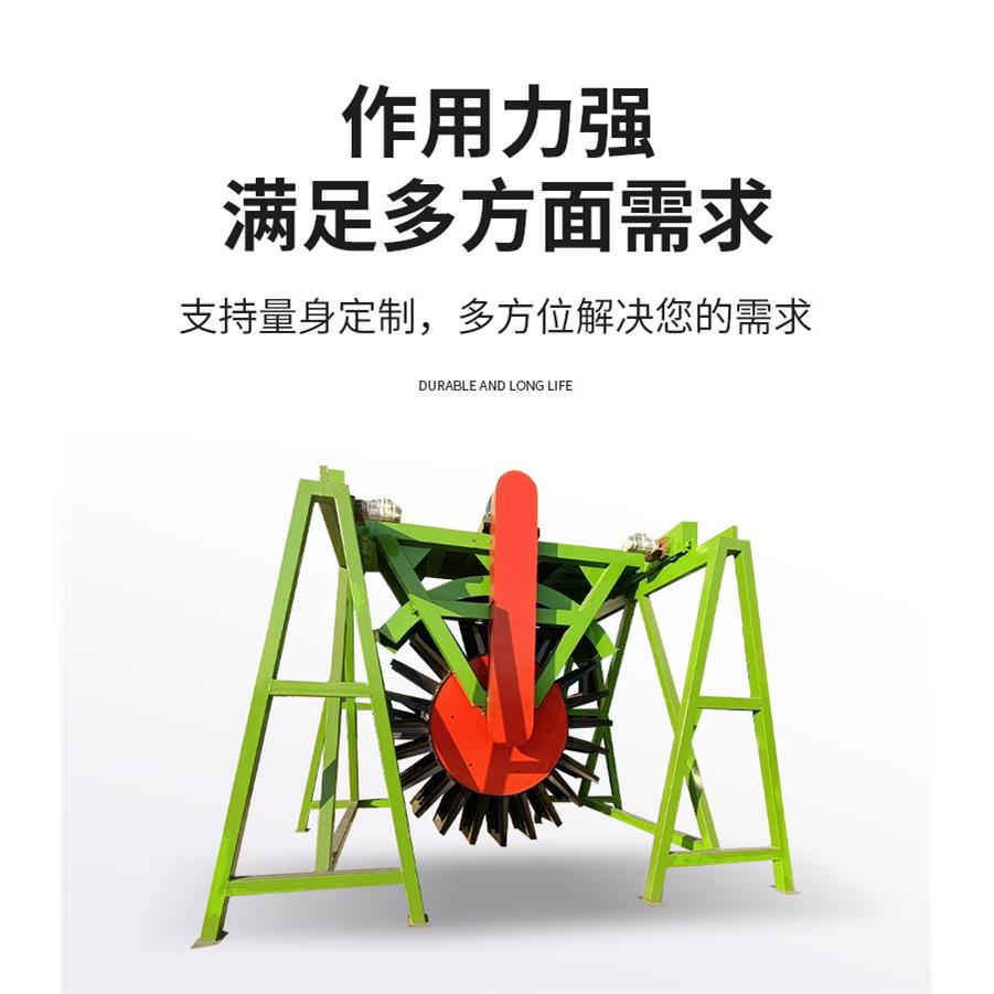 液压升降翻粪机自动猪粪叶轮式翻堆机单双轮盘式翻堆机器全套设备