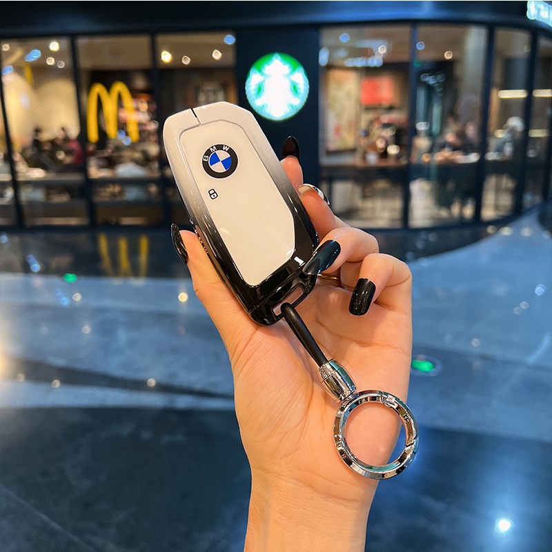 适用宝马钥匙套新款/X1/735li/740li/X7/i7/7系新款iXM高档X6壳扣