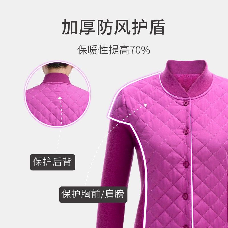 保暖内衣加绒男士套装中老年秋衣秋裤女加厚老人对襟开衫防寒冬季