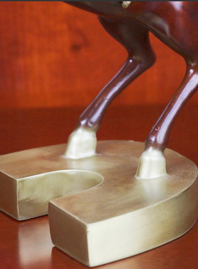 铜马摆件中式唐马一战成名彩铜马办公室马到成功铜工艺品开业礼品