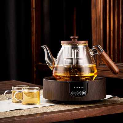 电陶炉煮茶玻璃蒸煮茶壶泡茶家用茶具套装煮茶器煮茶炉白茶烧水壶