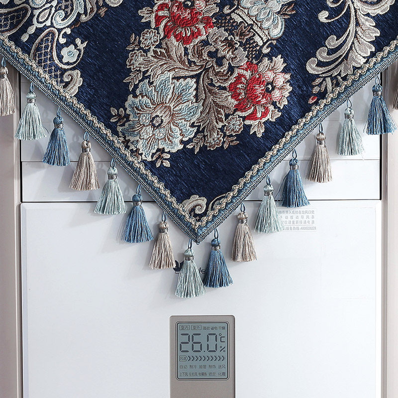 欧式方形立式柜空调防尘罩遮挡布艺客厅卧室高档开机不取盖布盖巾