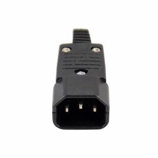 品字公母对接插头 带凹槽母C15公C14电饭煲电源线自接线插头10A铜