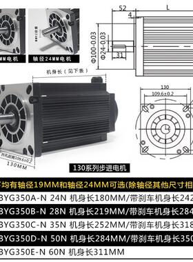 130步进电机套装130BYG350D/E/50N60N大扭矩10A驱动器3ND2283套餐