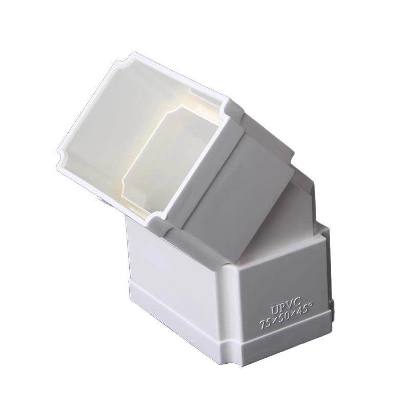 PVC方形排水管矩形方管大口径排水管工程75*50管件110*73配件