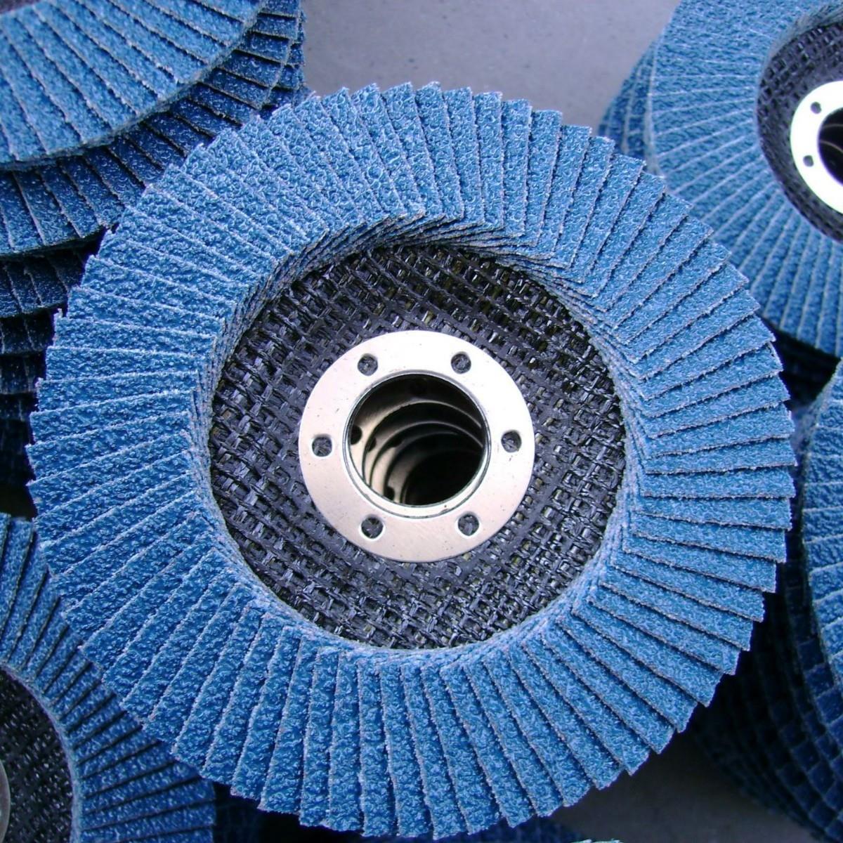 计然之115mm角磨机百叶片抛光金属不锈钢砂纸轮磨光片纱轮打磨片