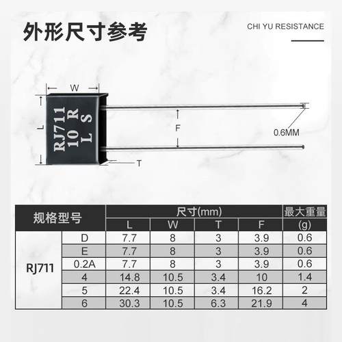 RJ711标准取样采样无感精密电阻0.25W10R100R250R1K10K 0.01%5PPM