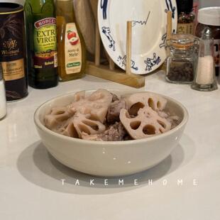 takemehome暖灰色拉面碗汤碗吃面条的碗螺蛳粉碗泡面碗家用汤菜碗