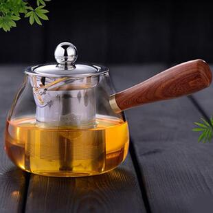 加厚侧把公杯分茶器功夫茶具高鹏硅玻璃公道杯茶漏耐热套装茶海滤