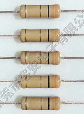 3w碳膜四色环铜脚电阻3W大功率1%10R220R1.5K2.2K1K4K75K100K150K