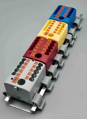 直插式接线端子排KV225一进多出电线并线分线器导轨PTFIX 6X2.5mm