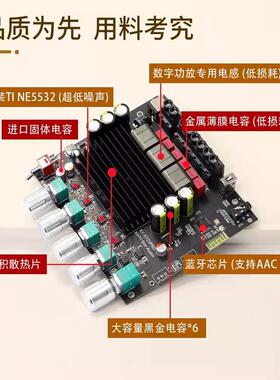 ST21PRO蓝牙数字功放板2.1声道100W*2+200W低音炮TPA3221超3116