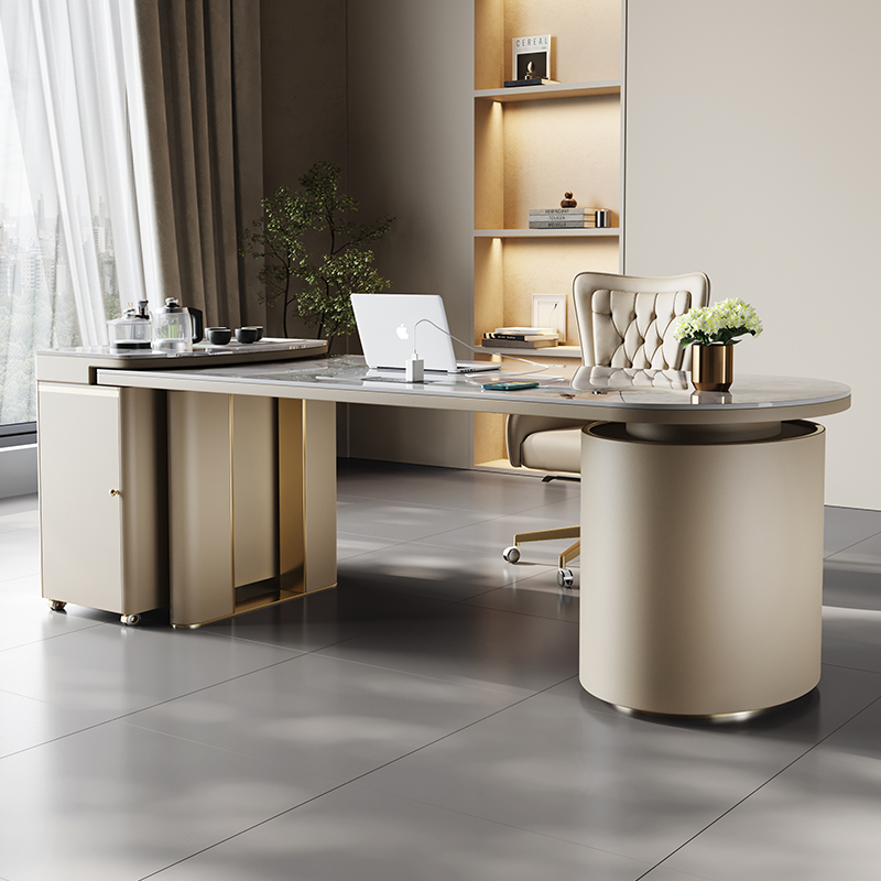 客厅沙发后茶桌办公桌一体工作台