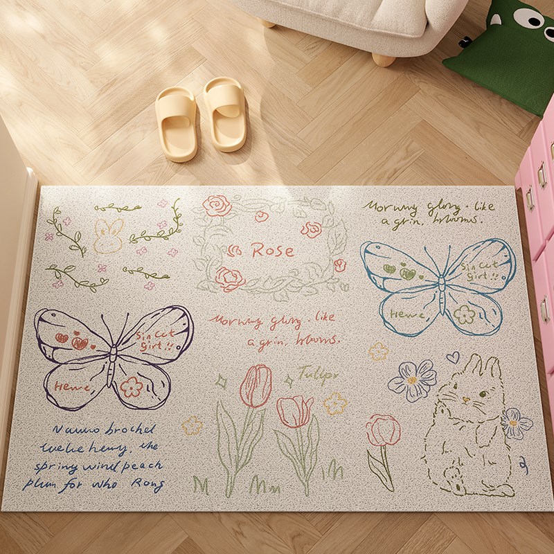 家用玄关防滑进门丝圈地垫入户门垫门口丝圈耐脏加厚高级感可裁剪