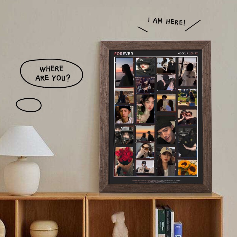 创意相框洗照片定制diy情侣纪念礼物相片打印加婚纱照胶片风摆台