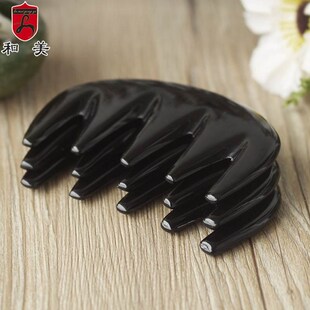 砭石梳子天然玄黄砭石板刮痧头疗按摩经络梳中医按摩梳全身通用