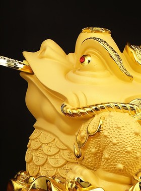 八方招财金蟾蟾蜍聚财客厅玄关办公室前台装饰品店铺业送礼