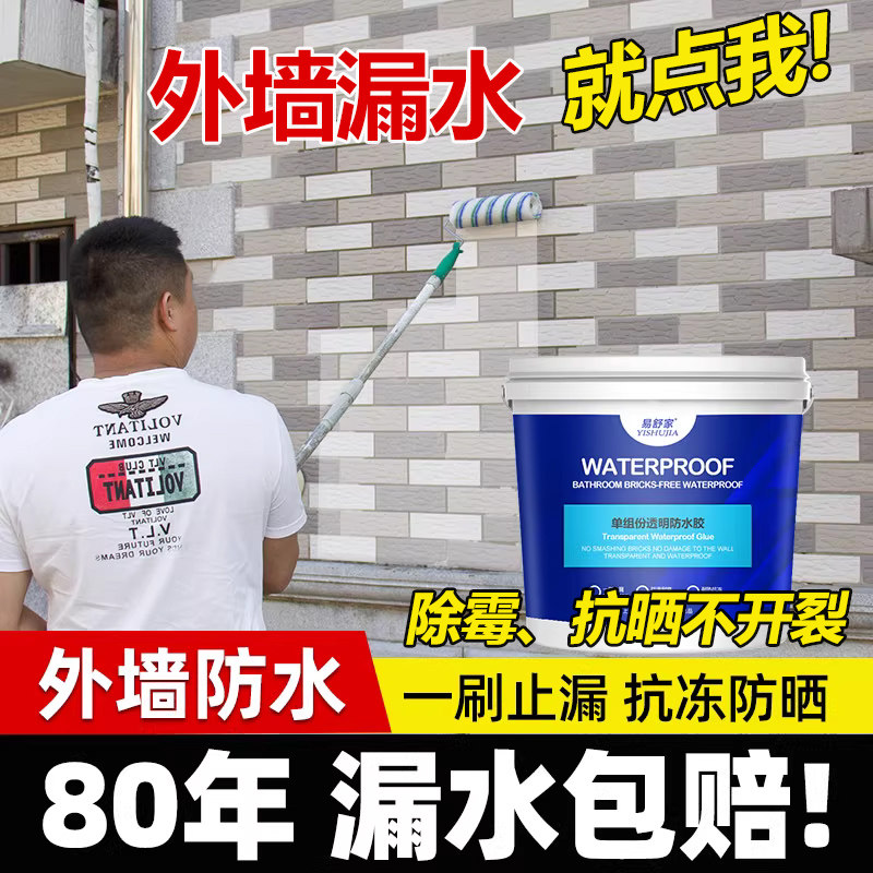 外墙防水涂料的防水胶室外防漏补漏材料渗透液屋顶面防水