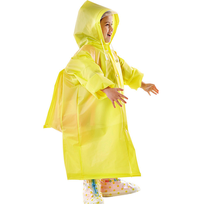 儿童雨衣带书包背幼儿园订做加厚印彩色名字环保雨披