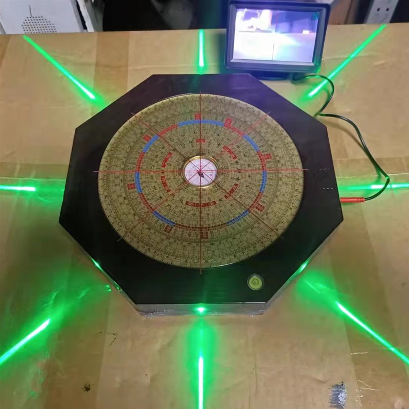 普宙八面绿激光红外线金锁玉关三元三合综合罗盘测距显示屏工具箱