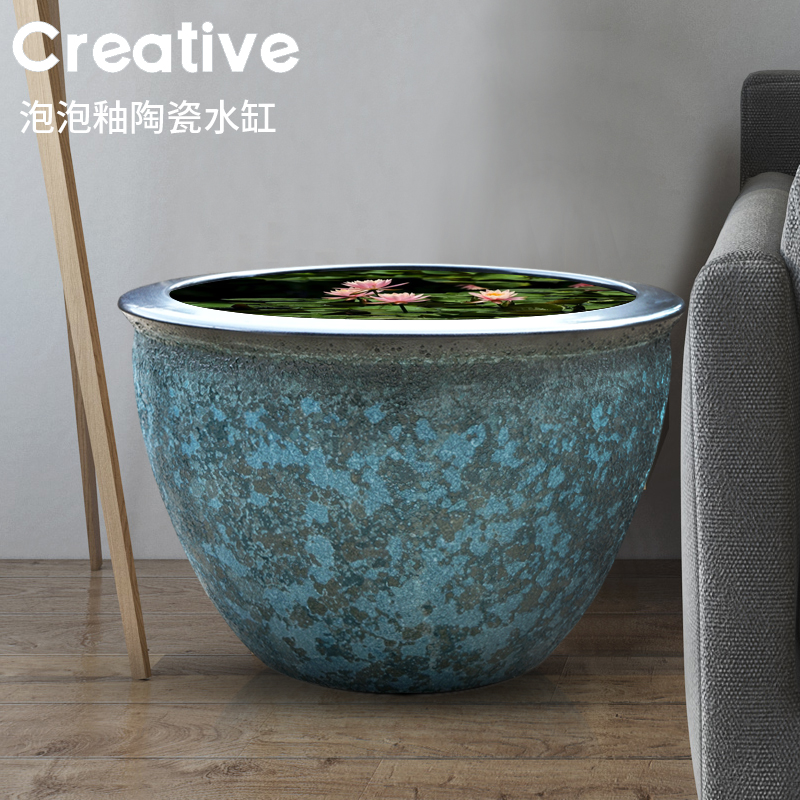 睡莲盆缸碗莲盆荷花盆缸水缸陶瓷大花盆特大号室外种树花盆缸仓