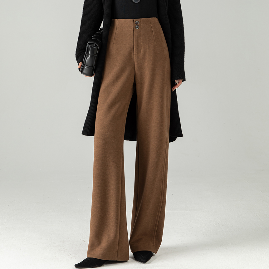 抗皱免烫美拉德秋冬窄版阔腿裤子